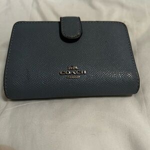 Coach Navy Leather Card Holder